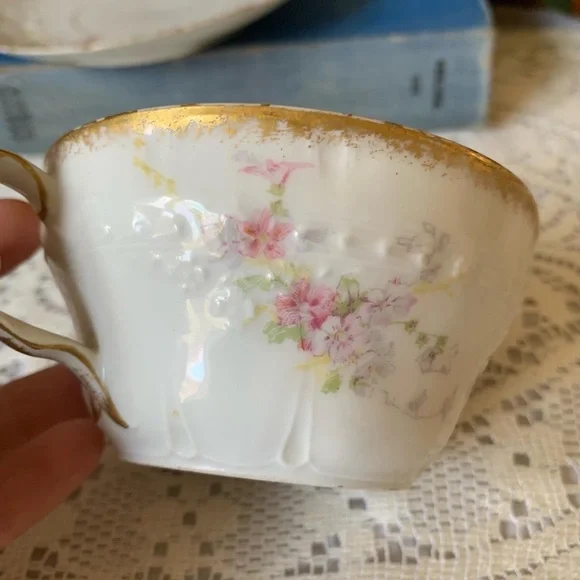 C.H. Field Haviland Limoges Teacup + Saucer - Picture 3 of 5